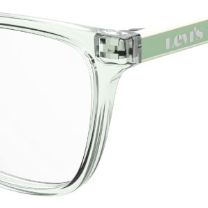 Levi's Women's LV 1022 Cat Eye Prescription Eyewear Frames, Green/Demo Lens, 52 mm, 18mm