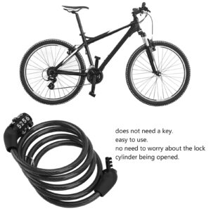 BuyWeek Bike Lock Cable, 4 Digit Bicycle Combination Lock Prevent Theft Bicycle Safety Lock for Mountain Bike Road Bike