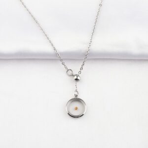 CYTING Stainless Steel Fertility Mustard Seed Necklace for Women - Religious Gift for Motherhood, Faith, Infertility, Miscarriage, 65cm