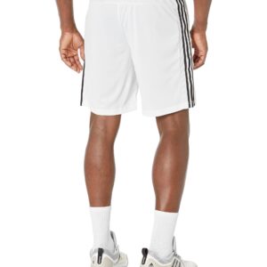 adidas Men's Essentials Pique 3-Stripes Training Shorts, White/Black, 3X-Large