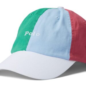 POLO RALPH LAUREN Color-Blocked Chino Ball Cap Elite Blue/Raft Green Multi One Size