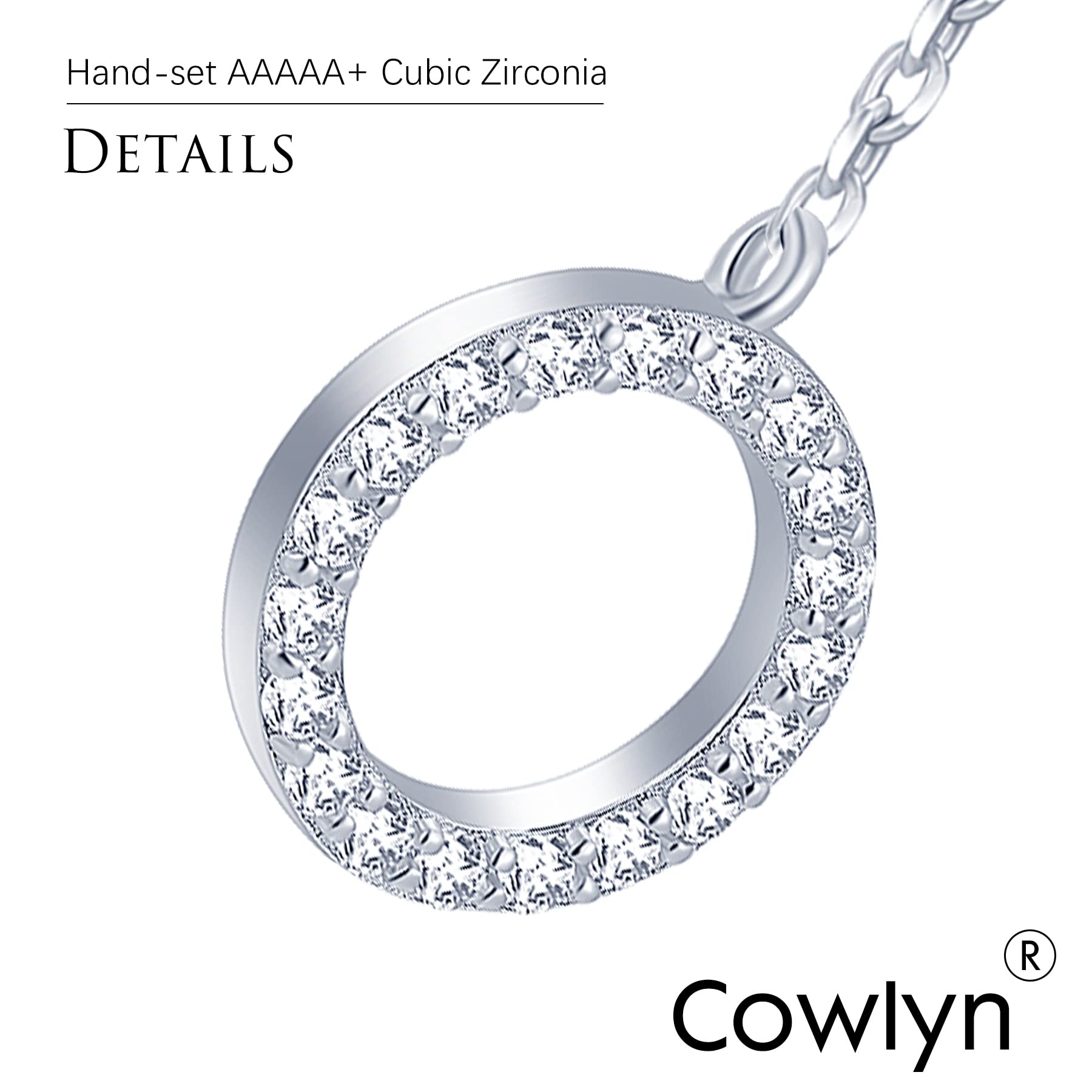 Cowlyn A Pair 925 Sterling Silver Earrings Tassel Threader Long Chain Ear Line Round Cubic Zirconia Drop Dangle Hypoallergenic Jewelry for Women