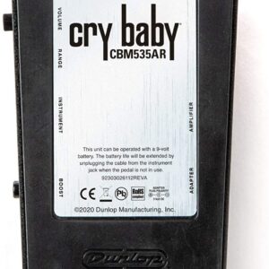 Briskdrop Dunlop CBM535AR Cry Baby Q Mini Auto-Return Wah Pedal Bundle with Dunlop ECB003 Power Supply and Patch Cables,CBM535ARbundle