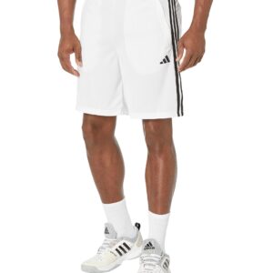 adidas Men's Essentials Pique 3-Stripes Training Shorts, White/Black, 3X-Large