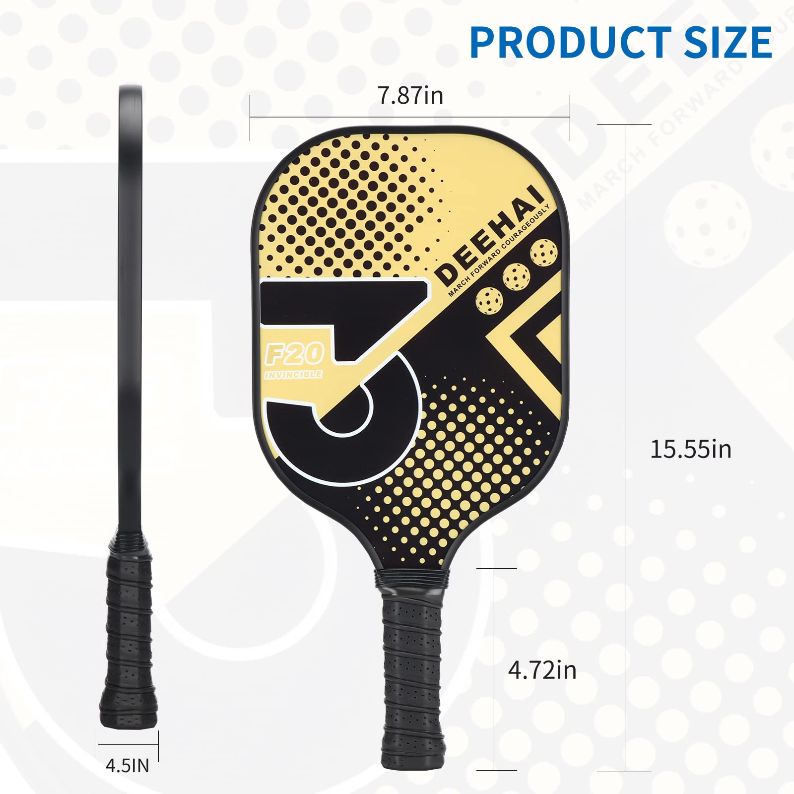 Quiet Pickleball Paddles Pickleball Set Pickleball Rackets, Quiet Pickleball Racquet Set of 4&2 with 1 Portable Pickleball Bag, 4 Pickleball Balls & 4 Grip Tapes