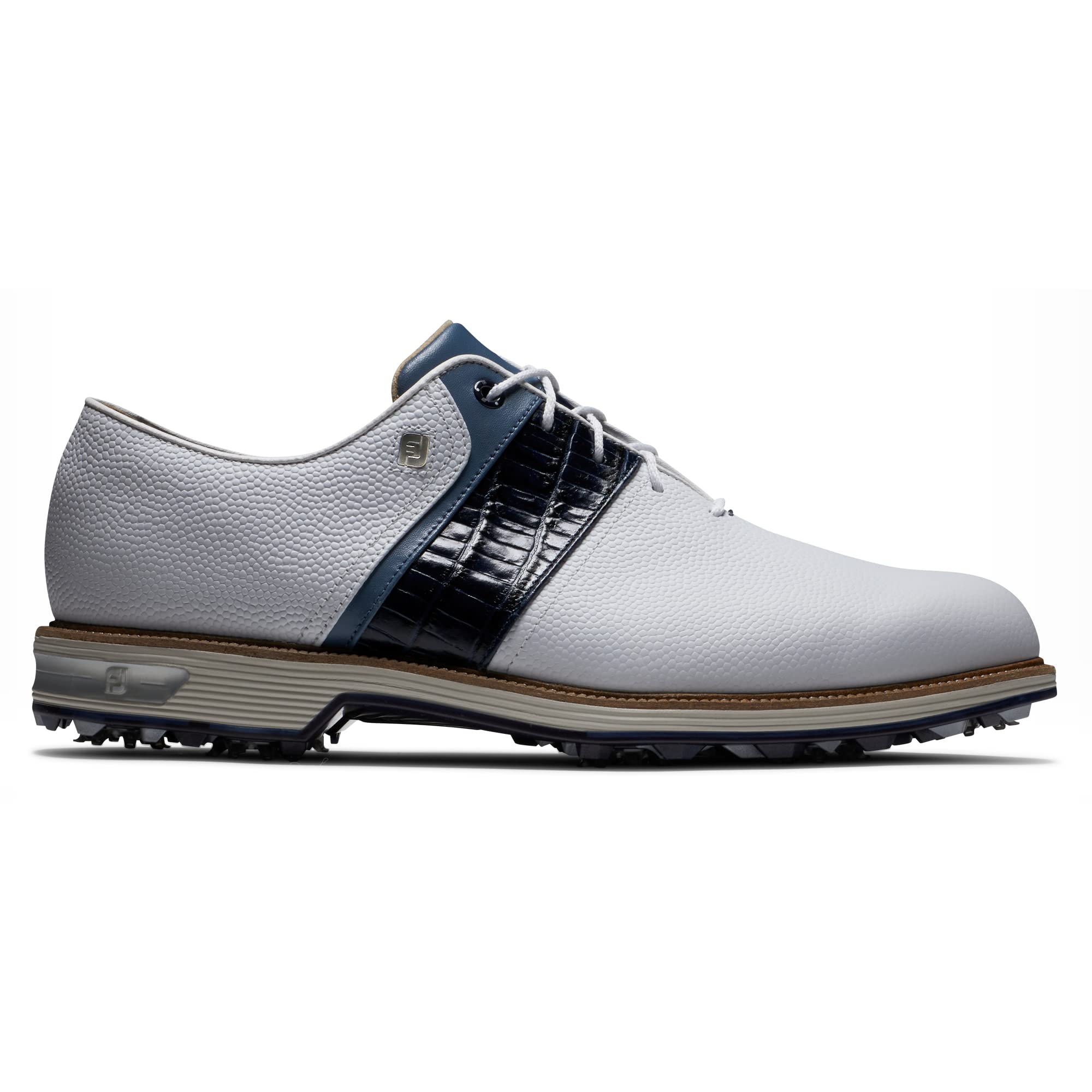 FootJoy Men's Premiere Series-Packard Golf Shoe, White/Navy/Light Blue, 10