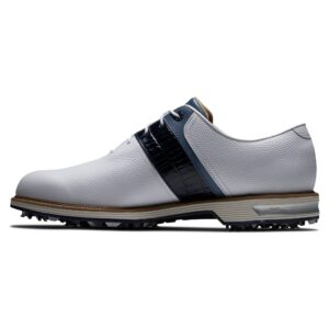 FootJoy Men's Premiere Series-Packard Golf Shoe, White/Navy/Light Blue, 11 Wide