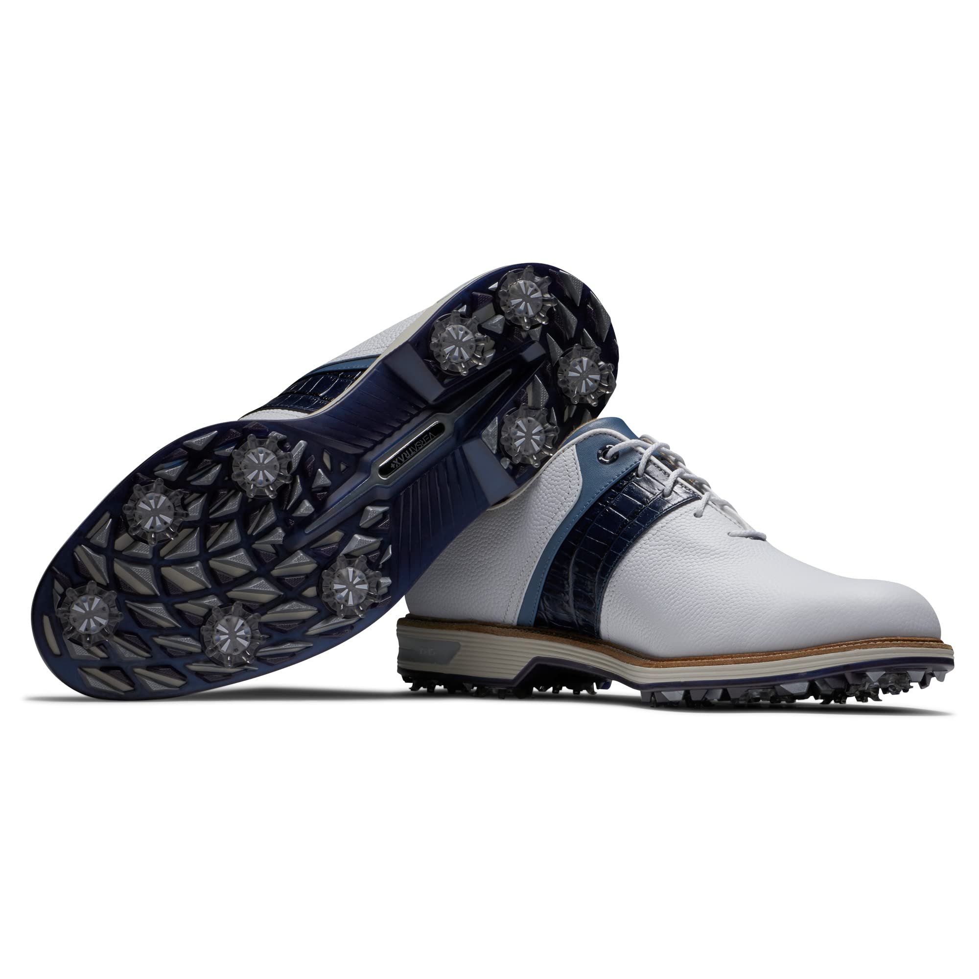 FootJoy Men's Premiere Series-Packard Golf Shoe, White/Navy/Light Blue, 10