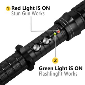 MALTERZER Rechargeable Self-Defense Flashlight Perfect for Pet Walking, Portable, Survival, Outdoors (Black)