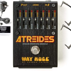 Briskdrop Way Huge WHE900 Atreides Analog Weirding Module Pedal Bundle with Dunlop ECB003 Power Supply & Patch Cables, WHE900-ECB003