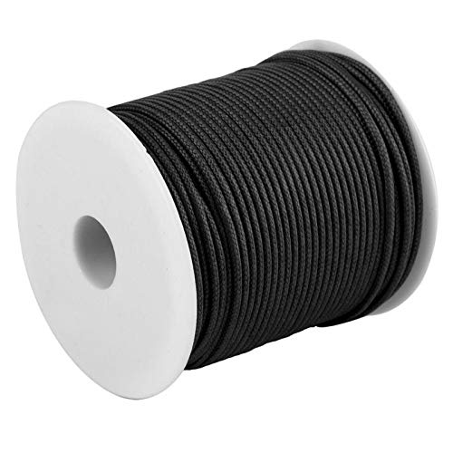 Fish Line, 16 Strand Handheld Delicate 2mm Fishing Line 50meter/164ft for Underwater(Black)