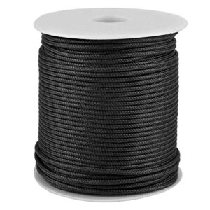 Fish Line, 16 Strand Handheld Delicate 2mm Fishing Line 50meter/164ft for Underwater(Black)