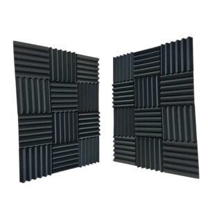 48 Pack Black12 "X 12 "X2" Acoustic Panels Studio Soundproofing Foam Wedge Tiles