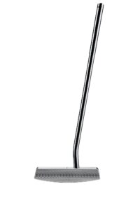 bell n-360 no-offset single bend cnc milled upright lie toe balance golf putter (75 degree lie) + tacki-mac black jumbo grip | made in usa (right, 33)