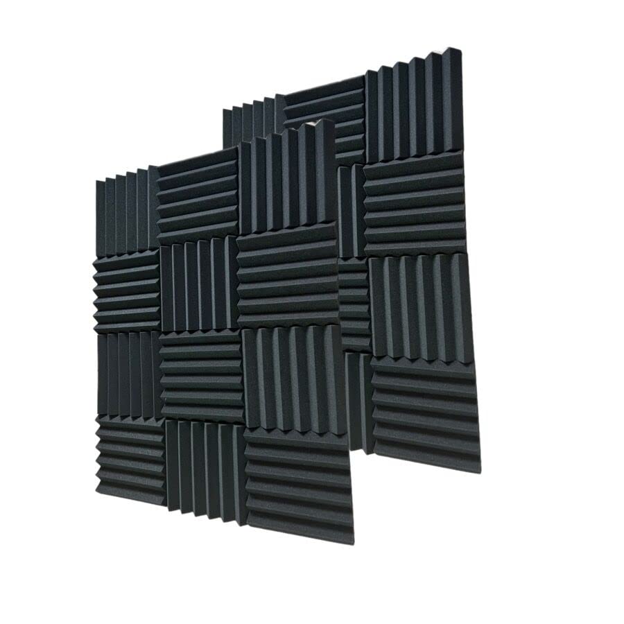 48 Pack Black12 "X 12 "X2" Acoustic Panels Studio Soundproofing Foam Wedge Tiles