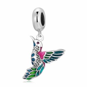 LINYITIN 925 Sterling Silver Women's Bead Charms Flowers Bird Butterflies Heart Cute Animal Pendant & Dangle Charm Bracelets Fits Pandora Necklace DIY Jewelry Gift