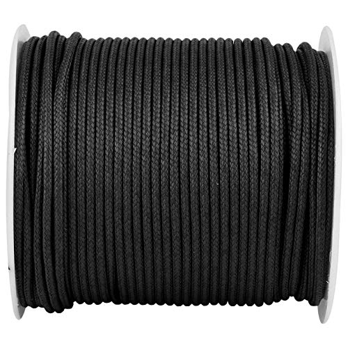 Fish Line, 16 Strand Handheld Delicate 2mm Fishing Line 50meter/164ft for Underwater(Black)