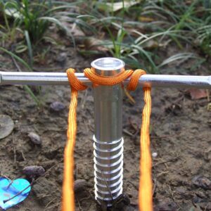 2X Aluminum Spiral Ice Nail Outdoor Canopy Tent Nails, Ice Muddy Beach Nails Spiral Ice Nails Snow Screw Fishing Tackle