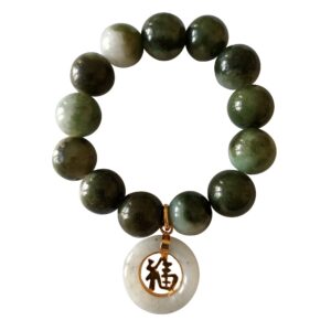 jade bracelet for women good luck jewelry with pendant jade coin money success fun energize wearer happiness bring attract money