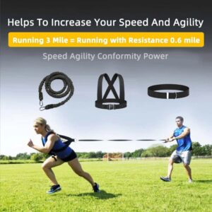 OYINDIZ Resistance Explosive Training Rope Force Acceleration Speed Cord Improve Power, Agility, Strength Track and Field Equipment Football Multi-Directional Training Equipment …