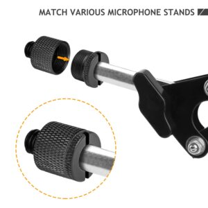 12 Pieces Mic Stand Adapter, Mic Thread Screw Adapter 5/8 Female to 3/8 Male and 3/8 Female to 5/8 Male, 5/8 Female to 1/4 Male and 1/4 Female to 5/8 Male with Rubber Pad for Microphone Stand