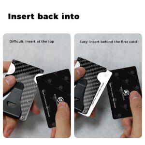 MONOCARBON Minimalist-Wallet, Real-Carbon-Fiber-Wallet-RFID-Blocking, Slim Credit Card Holder Wallet, Front Pocket Money Clip for Men EDC. (Carbon Fiber)