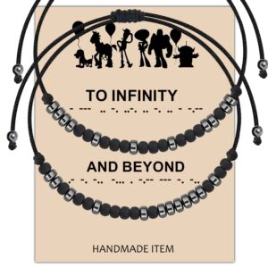 maofaed more code bracelet gift for couple i love you to the infinity and beyond boyfriend girlfriend gift (infinity beyond code br)