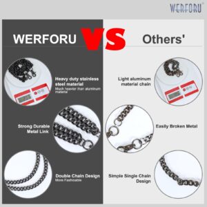 WERFORU Men Women Heavy Duty Wallet Chain Hip Hop Punk Jeans Chain Biker Motorcycle Keychain