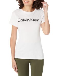 calvin klein performance women's short sleeve t-shirt, white, x-large