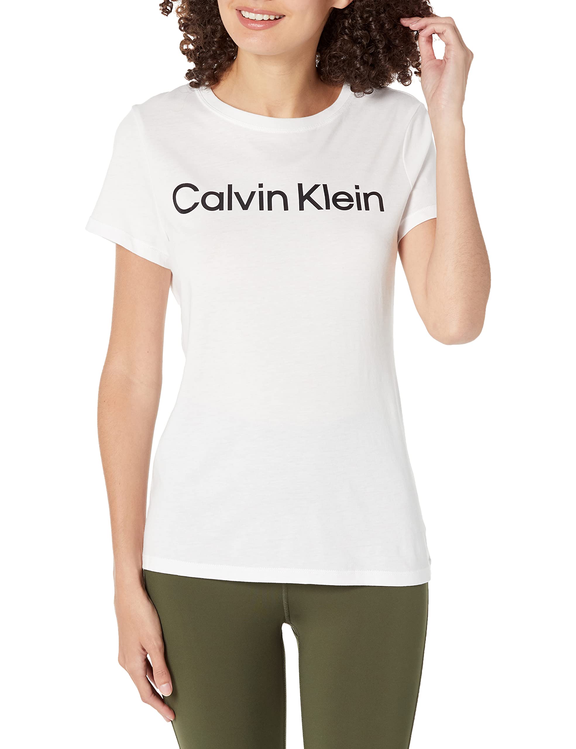 Calvin Klein Performance Women's Short Sleeve T-Shirt, White, X-Large