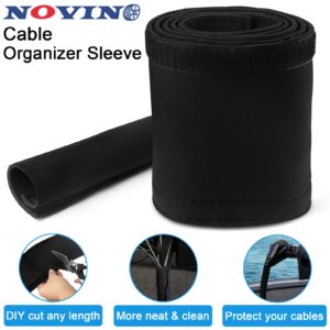 Trolling Motor Cable Organizer Sleeve, 60" L Black Neoprene Troll Sleeve Trolling Motor Wire Cover