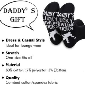 TSOTMO Men’s Sports Socks Bowling Socks Daddy's Lucky Bowling Socks Gift For Men Bowling Lover Player Socks Gift Bowlers Gift (Dad Bowling)