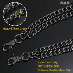 WERFORU Men Women Heavy Duty Wallet Chain Hip Hop Punk Jeans Chain Biker Motorcycle Keychain