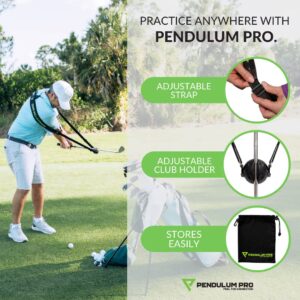 PENDULUM PRO Golf Swing Trainer - 3 in 1 Golf Training Aid - Chipping, Putting, & Initial Take Away Trainer - Instant Feedback to Improve Golf Game