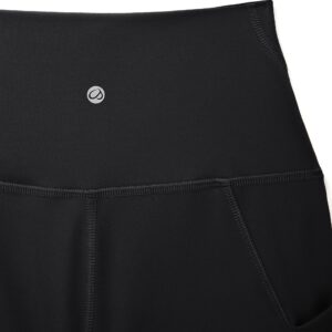 CRZ YOGA Women's Butterluxe Biker Shorts 8 Inches - High Waisted Workout Yoga Shorts Side Pockets Volleyball Buttery Soft Black Medium