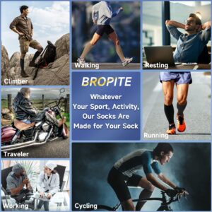 bropite Open Toe Compression Socks for Men & Women - 2 Pairs of 15-20 mmhg Knee High Stockings for Circulation Support