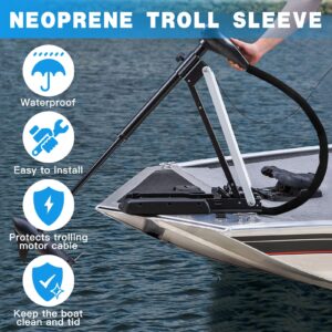 Trolling Motor Cable Organizer Sleeve, 60" L Black Neoprene Troll Sleeve Trolling Motor Wire Cover