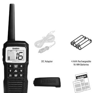 Uniden Atlantis 155 Handheld Marine Radio + SeaSense Large Air Horn