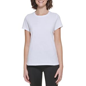 calvin klein performance women's short sleeve t-shirt, white, medium