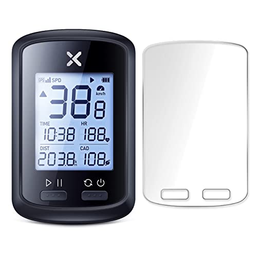 XOSS G+ Wireless Bike Computer, GPS Cycling Speedometer and Odometer with Bluetooth and ANT+, Bicycle Accessories with LCD Display, Waterproof MTB Tracker Fits All Bikes