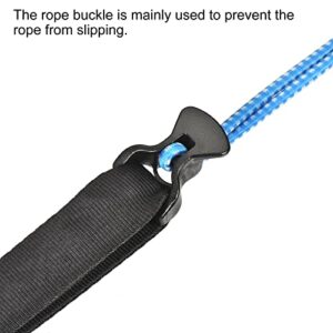 MECCANIXITY Tent Rope Buckles, 4mm Plastic Guyline Adjuster Cord Tensioners for Outdoor Camping Canopy Tarp, Black Pack of 10