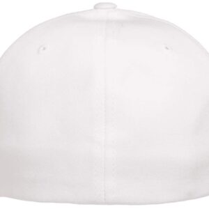 Flexfit/Yupoong Cotton Twill Fitted Cap (XX-Large, White)