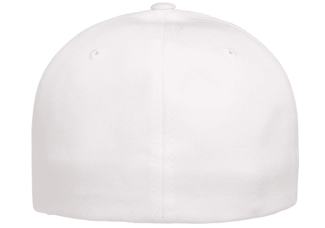 Flexfit/Yupoong Cotton Twill Fitted Cap (XX-Large, White)