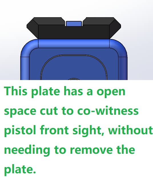 ADE Optic Red Dot Sight Mount Picatinny Plate for Taurus GX4,G3C,Canik TP9SA for Install Pistol Red Dot Sight fits Trijicon RMR,Doctor,Vortex,Burris +Built in Screw Hole for Shield RMSc Footprint