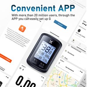 XOSS G+ Wireless Bike Computer, GPS Cycling Speedometer and Odometer with Bluetooth and ANT+, Bicycle Accessories with LCD Display, Waterproof MTB Tracker Fits All Bikes