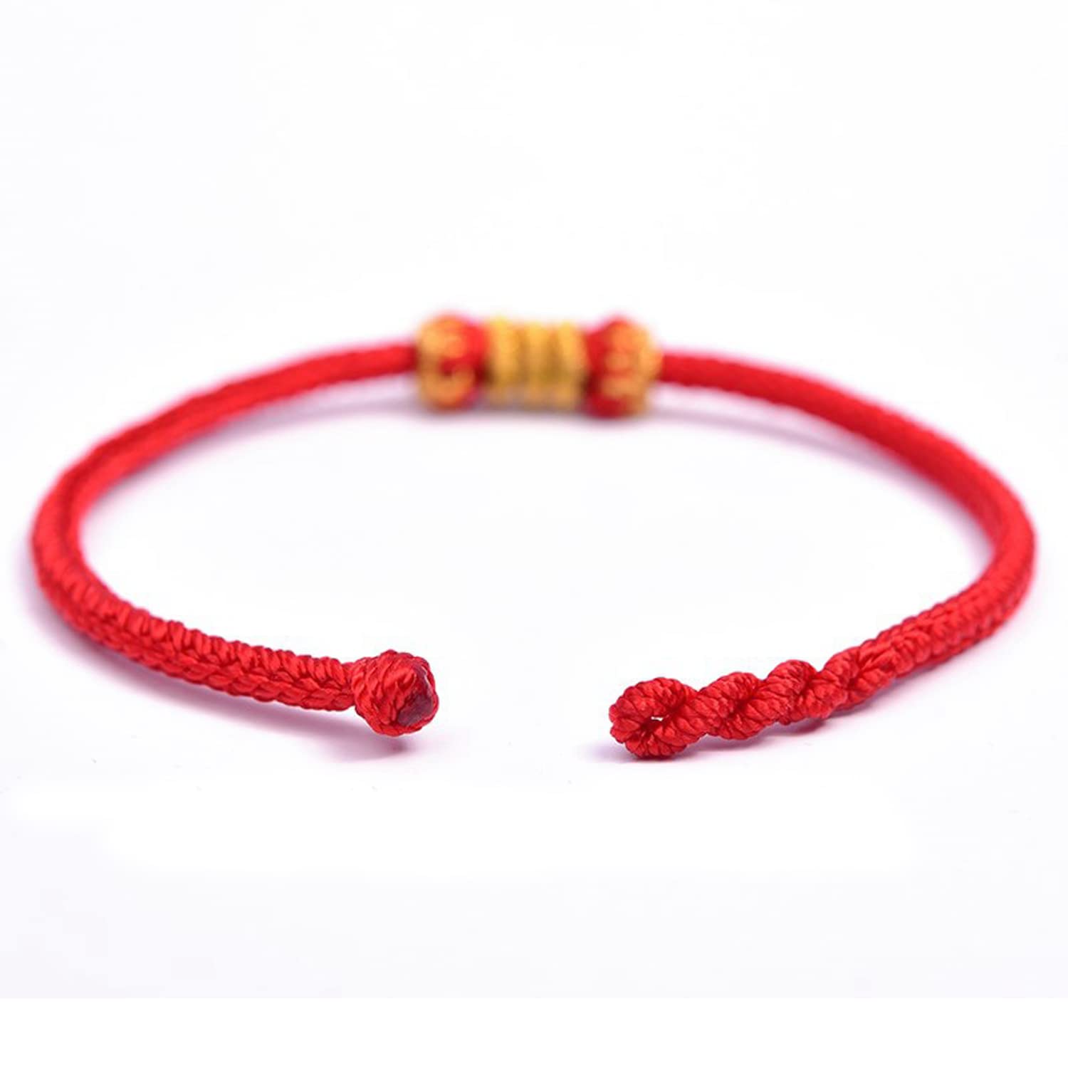 MENGLINA Fashion Women Men Handmade Golden Wire Red Rope Chinese Lantern Shape Braided Couple Bracelets Lucky Red String Distance Friendship Jewelry (18)