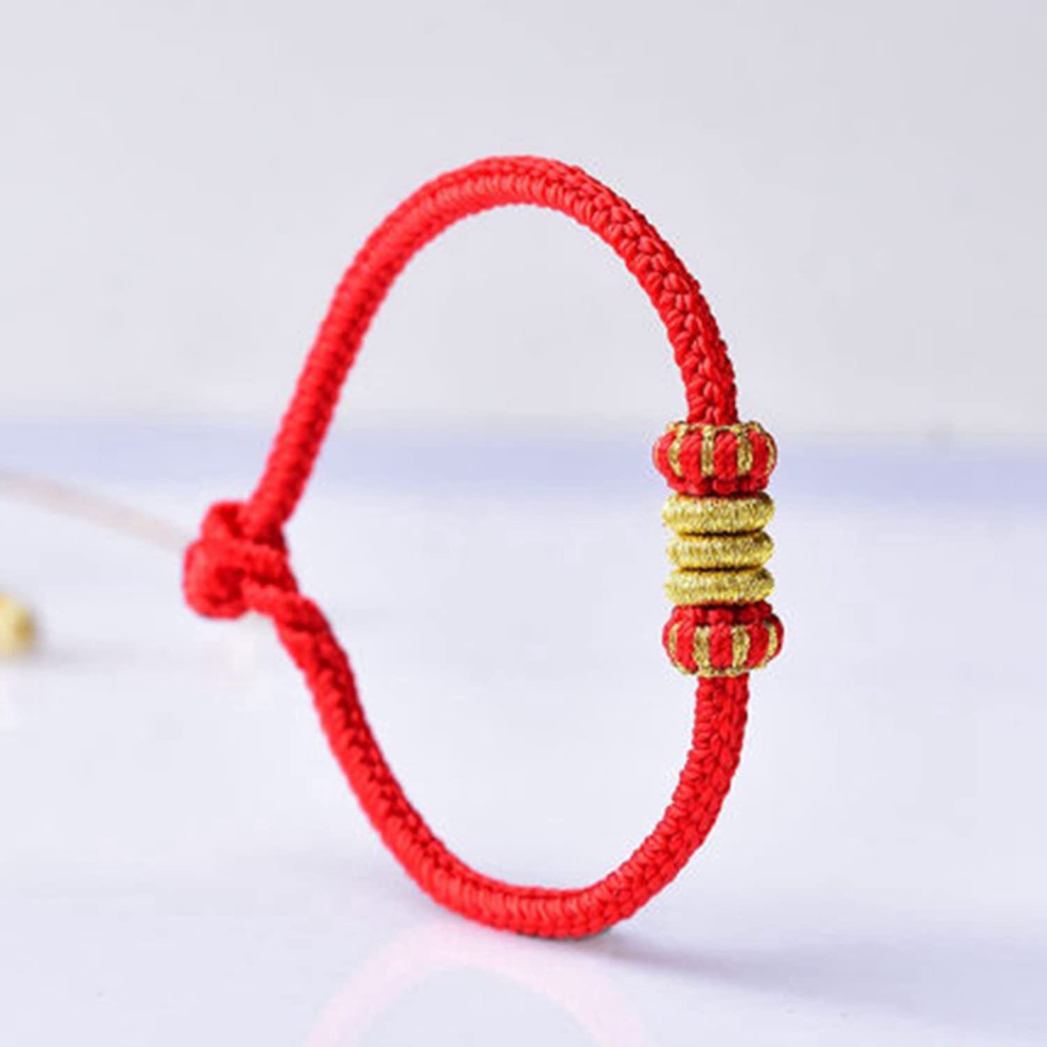 MENGLINA Fashion Women Men Handmade Golden Wire Red Rope Chinese Lantern Shape Braided Couple Bracelets Lucky Red String Distance Friendship Jewelry (18)