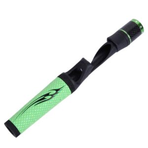 Fishing Rod Handle, Spinning Fish Fly Rods Handles Building Split Grip Replacement Parts with Reel Seat Soft ACS PU Extension Rotatable Holder Tackle for DIY Casting Repair Accessories Kit Green