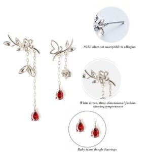 YYYGGar Heaven Official Blessing Cosplay Xie lian,Anime Tian Guan Ci Fu San Lang Cosplay Costume Earrings Irregular 2pc, Silver, 0.78*1.37inch