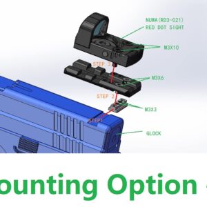 ADE Optic Red Dot Sight Mount Picatinny Plate for Taurus GX4,G3C,Canik TP9SA for Install Pistol Red Dot Sight fits Trijicon RMR,Doctor,Vortex,Burris +Built in Screw Hole for Shield RMSc Footprint